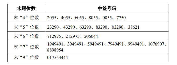 绿色动力网上发行中签号出炉 共104580个