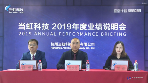 当虹科技业绩说明会现场