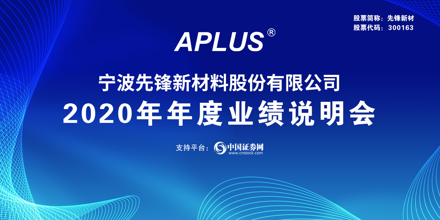 宁波先锋新材料股份有限公司2020年度业绩说明会